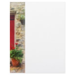 Geraniums by Red Door