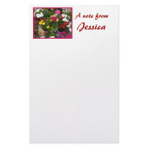Geraniums Floral Symphony Custom Stationery