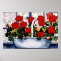 Geraniums Print