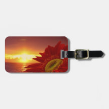 Gerber Daisy and sunset Bag Tags