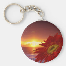 Gerber Daisy and sunset Keychains