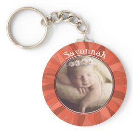 Gerber Daisy Baby Photo Key Chain keychain