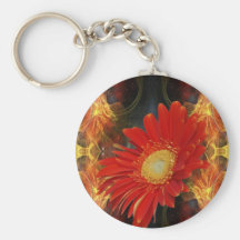Gerber Daisy Keychain