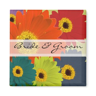 Gerber Daisy Wedding Stickers or Customise magnet