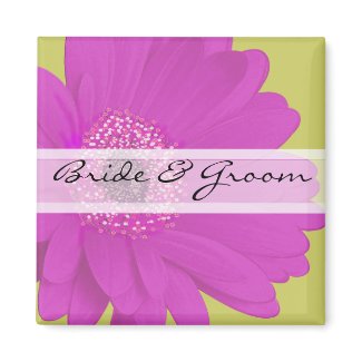 Gerber Daisy Wedding Stickers or Customise magnet