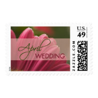 Gerbera April Wedding stamps