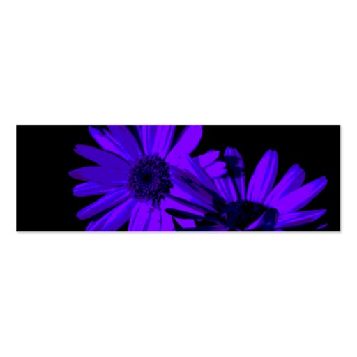 gerbera at night 1 business card template (back side)