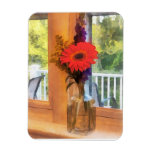 Gerbera Daisies by Kitchen Window Vinyl Magnets