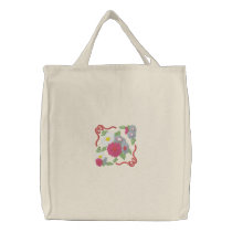 Gerbera Daisies embroidered bags by Embroidery4U Gerbera Daisies embroidered bags