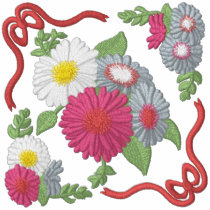 Gerbera Daisies embroidered shirts by Embroidery4U Gerbera Daisies embroidered shirts