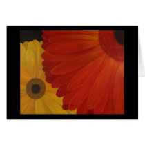 Gerbera Daisies from Original Oil on Canvas Greeting Card