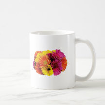 Gerbera Daisies Mixed Colors Coffee Mugs