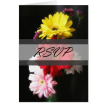 Gerbera Daisy 2 RSVP Wedding Greeting Cards