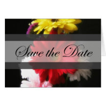 Gerbera Daisy 2 Save the Date Wedding Card