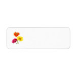 Gerbera Daisy Delight Custom Return Address Label