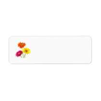 Gerbera Daisy Delight Custom Return Address Label