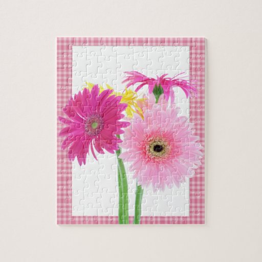 Gerbera Daisy Flowers Jigsaw Puzzles Zazzle