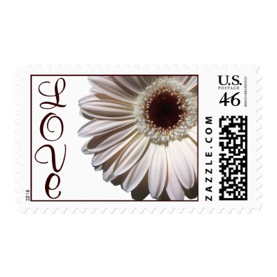 Gerbera Daisy/ Love Postage Stamps