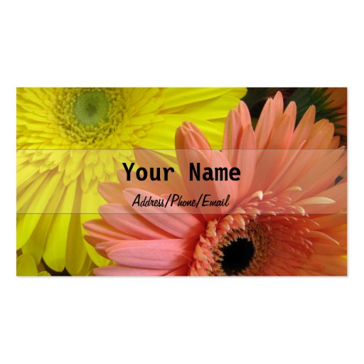 Gerbera Daisy Personal Business Card (front side)