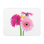 Gerbera Daisy Piink Flowers Vinyl Magnet