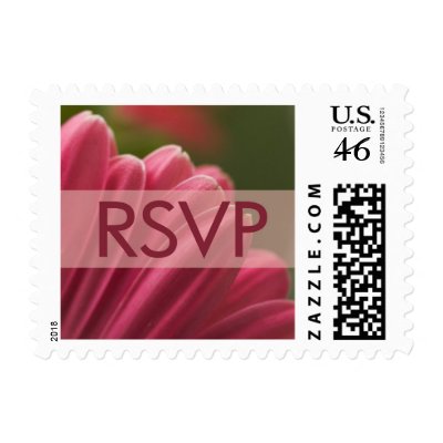 Gerbera Daisy RSVP stamps