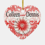 Gerbera Daisy Scroll 1 Photo | red Ornaments