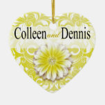 Gerbera Daisy Scroll 1 Photo | yellow Ornaments