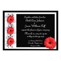 Gerbera Daisy Theme Custom Invites