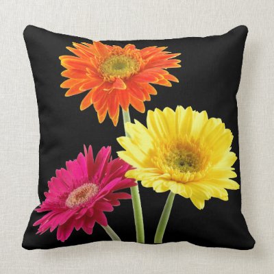 Gerbera Daisy Throw Pillows
