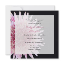Gerbera Daisy Wedding Reception Only Invitation