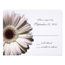 Gerbera Daisy Wedding/ Response Personalized Announcement