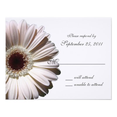 Gerbera Daisy Wedding/ Response Personalized Announcement
