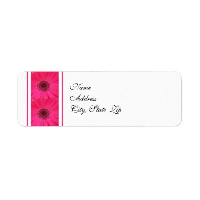 Gerbera Daisy Wedding Return Address Label