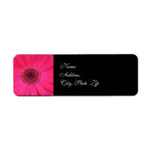 Gerbera Daisy Wedding Return Address Label