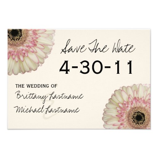 Gerbera Daisy Wedding RSVP Invite