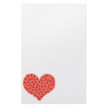 Gerbera Flowers Heart Stationery