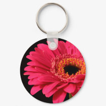 Gerbera in pink keychains