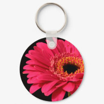 Gerbera in pink keychains
