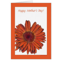 Gerbera Mother's Day Card cards
