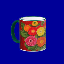 gerberas bouquet mugs