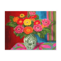 gerberas daisy Bouquet postcards