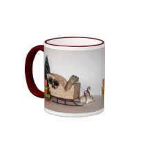Gerbil Christmas Mug by twinsqueaks Gerbil Christmas Mug