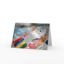 GERBIL PAINTING domestic pet greeting card art by dereklovessheila GERBIL PAINTING domestic pet greeting card art