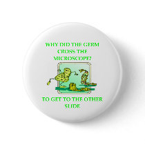 GERM BIOLOGY RESEARCH JOKE PINBACK BUTTONS