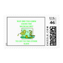 GERM BIOLOGY RESEARCH JOKE STAMPS