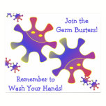 Germ Busters, Remember to Wash Your Hands Sign posters