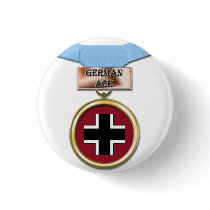 German Ace medal button
