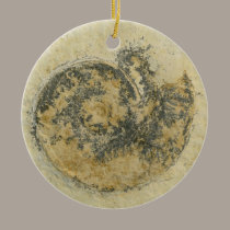German Ammonite with Dendrites ornaments