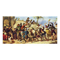 German Artists In Rome By Kaulbach Wilhelm Von (Be Custom Photo Card