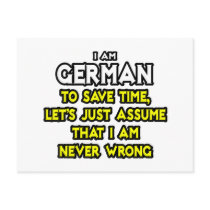 German...Assume I Am Never Wrong Post Card